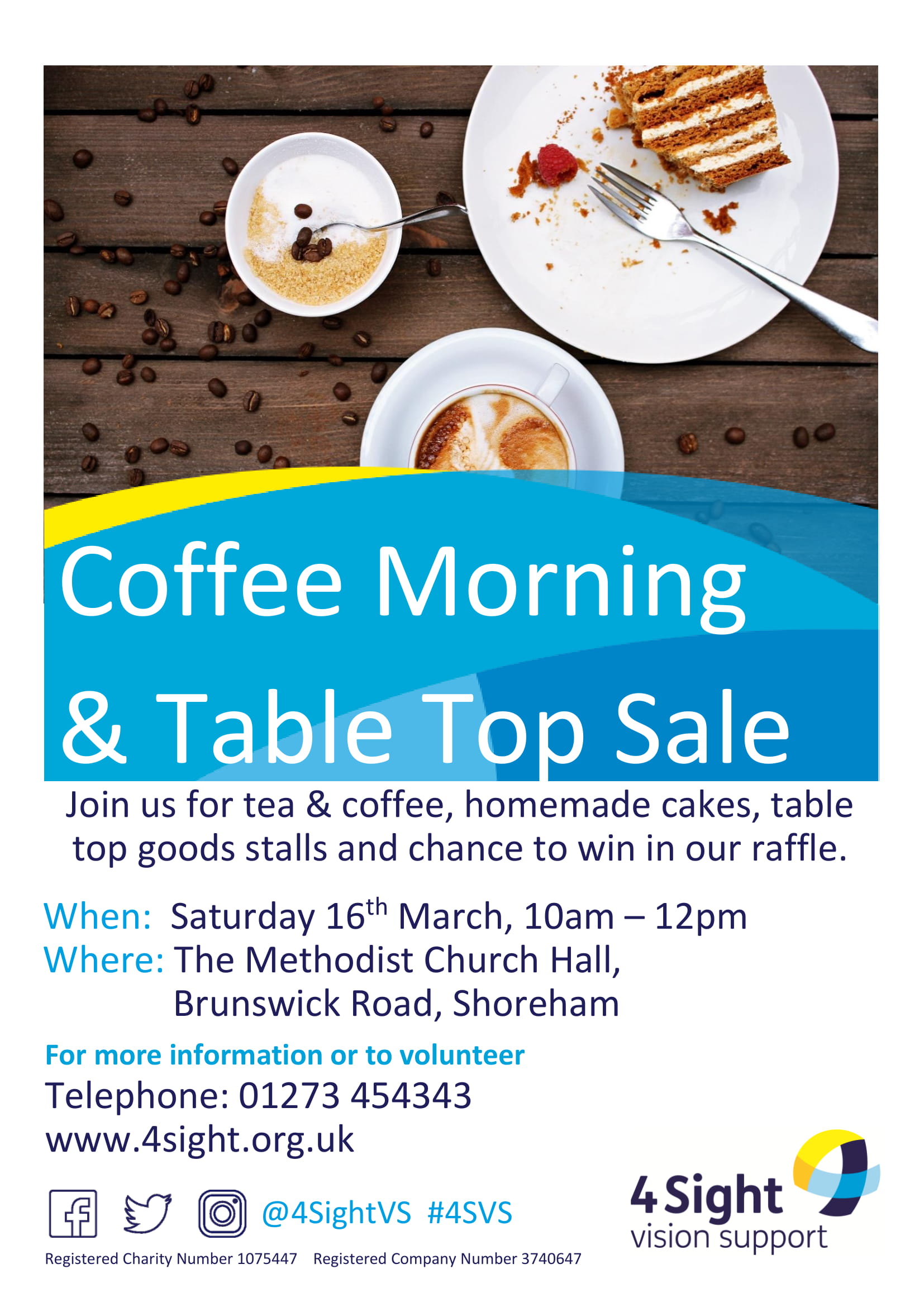 Shoreham Coffee Morning & Table Top Sale 4Sight Vision