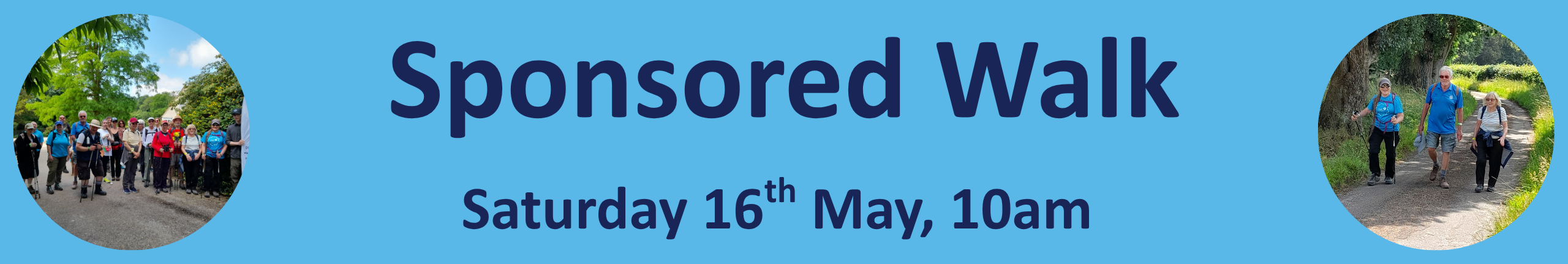Click to find out more about our sponsored walk on Saturday 16th May, 10am